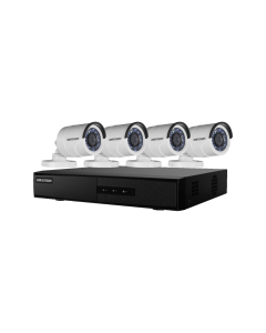 HIKVISION KIT 1 X DS-7104HGHI-F1 4 X DS-2CE16C0T-IRP 3.6MM 4 X 18.3M VIDEO AND POWER CABLE 1 X PSU